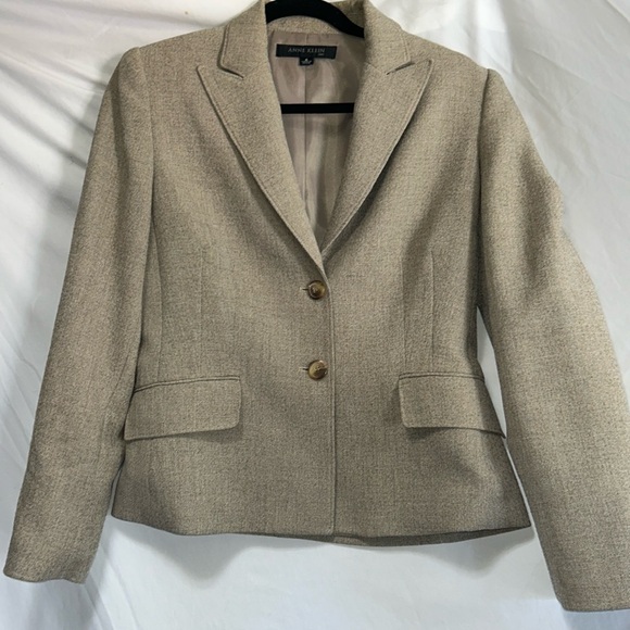 Cropped tweed Anne Klein suit blazer - Picture 1 of 5